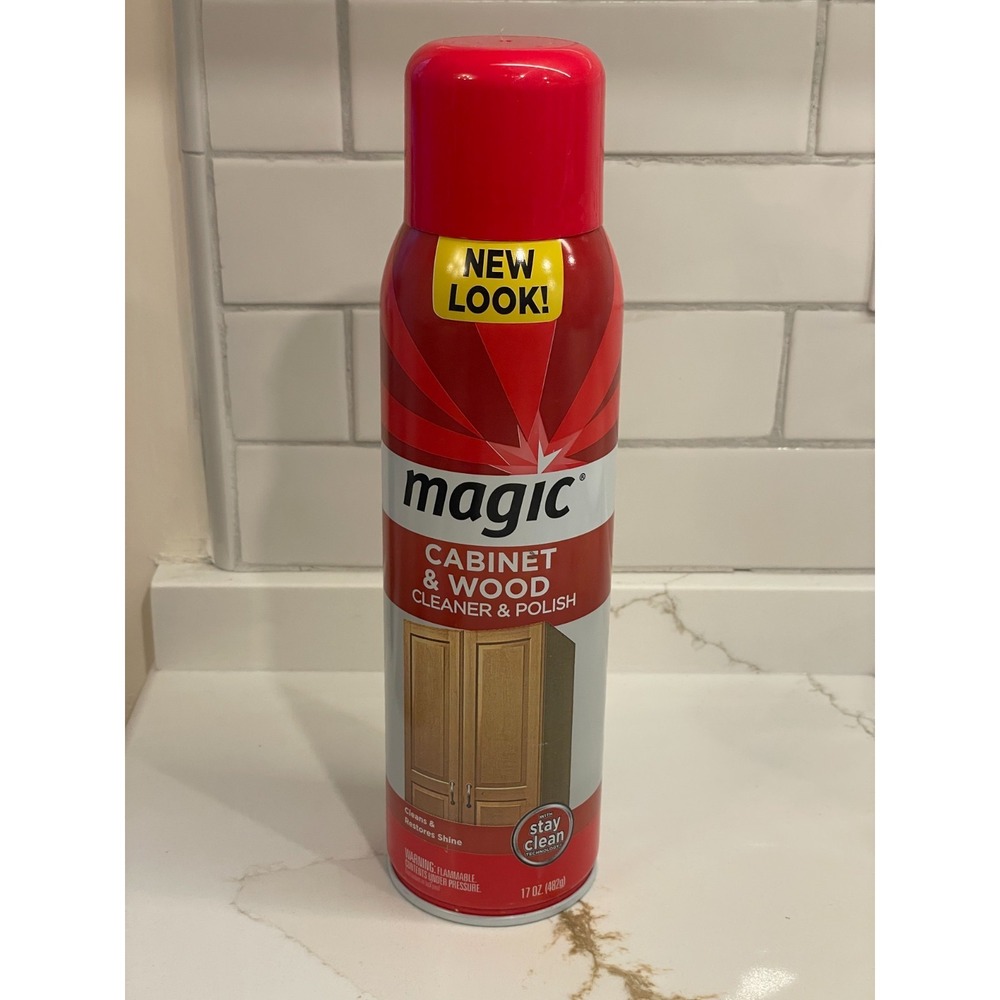 Magic Cabinet & Wood Cleaner & Polish Spray 17 oz‎ 95% Full Used Discontinued